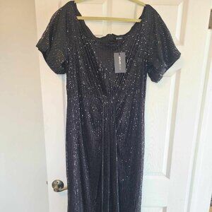 Black Sequin Dress - Jersey Material - Never Worn